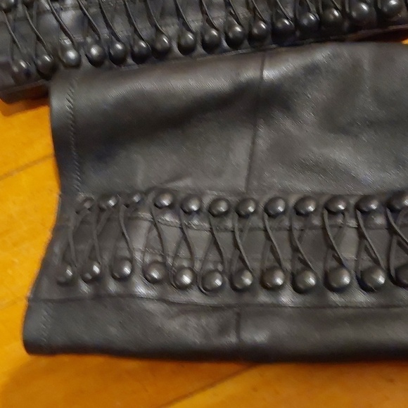 VC John Camuto Black Lamb leather OTK Thigh high Cut out Punk Sexy Boots S.7.5 - Picture 10 of 15